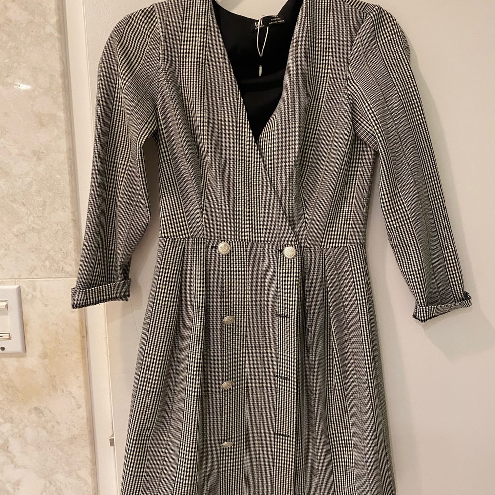 Zara plaid dress with buttons